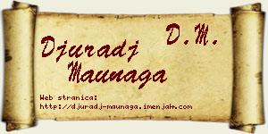 Đurađ Maunaga vizit kartica